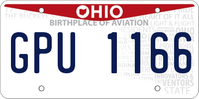 OH license plate GPU1166
