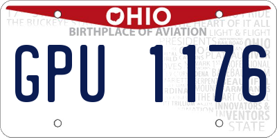 OH license plate GPU1176