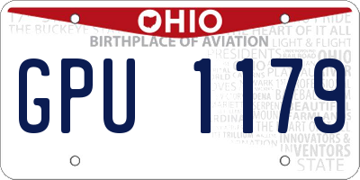 OH license plate GPU1179
