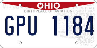 OH license plate GPU1184