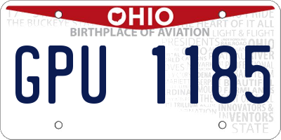 OH license plate GPU1185