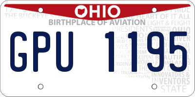 OH license plate GPU1195