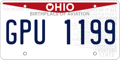 OH license plate GPU1199