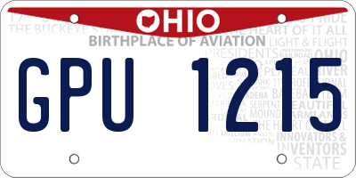 OH license plate GPU1215
