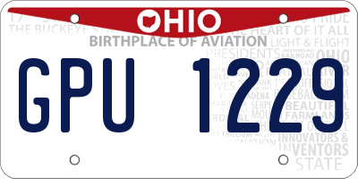 OH license plate GPU1229