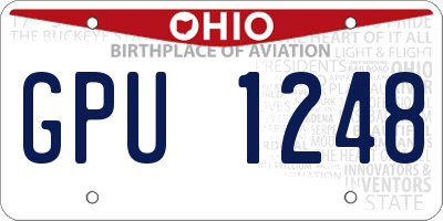 OH license plate GPU1248