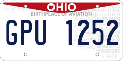 OH license plate GPU1252