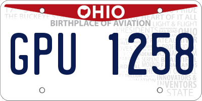 OH license plate GPU1258