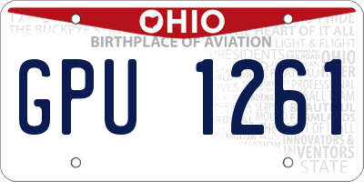 OH license plate GPU1261
