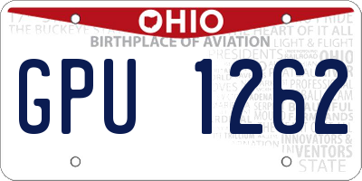 OH license plate GPU1262