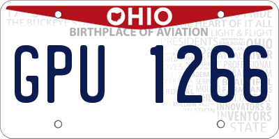 OH license plate GPU1266