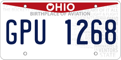 OH license plate GPU1268