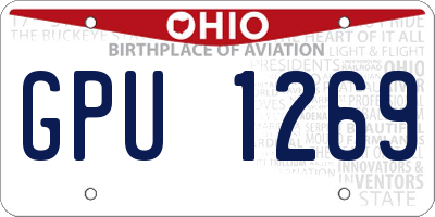 OH license plate GPU1269