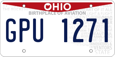 OH license plate GPU1271
