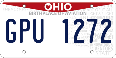 OH license plate GPU1272