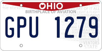 OH license plate GPU1279