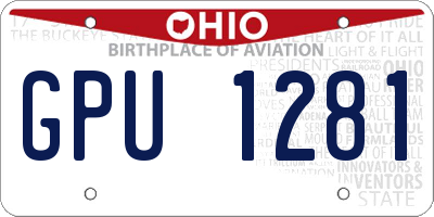 OH license plate GPU1281