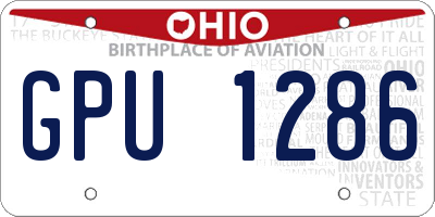 OH license plate GPU1286