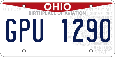 OH license plate GPU1290