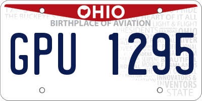OH license plate GPU1295
