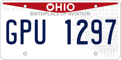 OH license plate GPU1297