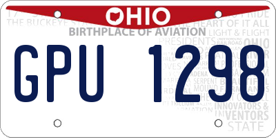 OH license plate GPU1298