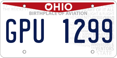 OH license plate GPU1299