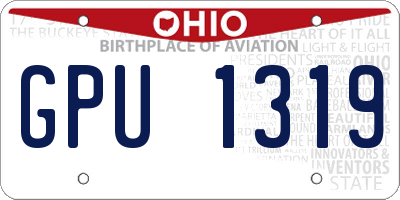 OH license plate GPU1319