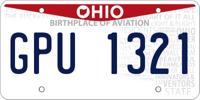 OH license plate GPU1321