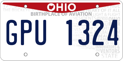 OH license plate GPU1324