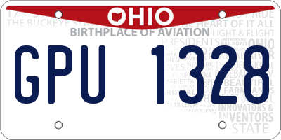 OH license plate GPU1328