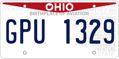 OH license plate GPU1329