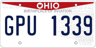 OH license plate GPU1339