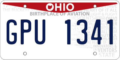 OH license plate GPU1341