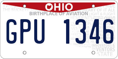 OH license plate GPU1346