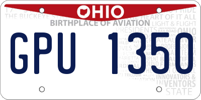 OH license plate GPU1350