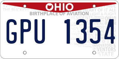 OH license plate GPU1354