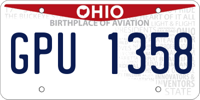 OH license plate GPU1358