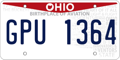 OH license plate GPU1364