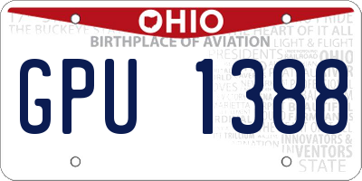 OH license plate GPU1388