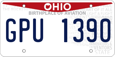 OH license plate GPU1390