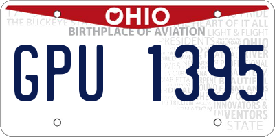 OH license plate GPU1395