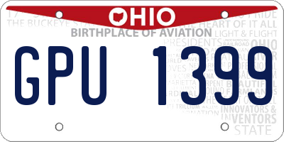 OH license plate GPU1399