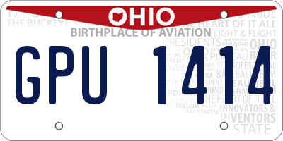 OH license plate GPU1414
