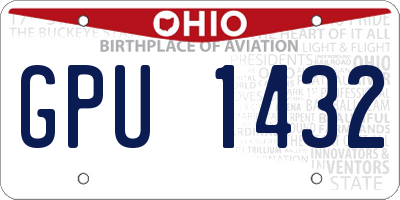 OH license plate GPU1432