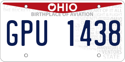 OH license plate GPU1438