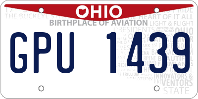 OH license plate GPU1439