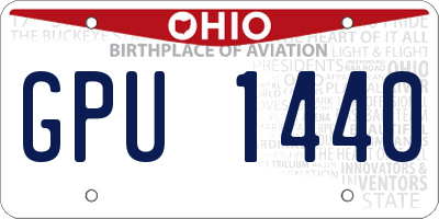 OH license plate GPU1440