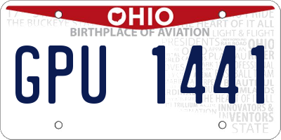 OH license plate GPU1441
