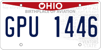 OH license plate GPU1446